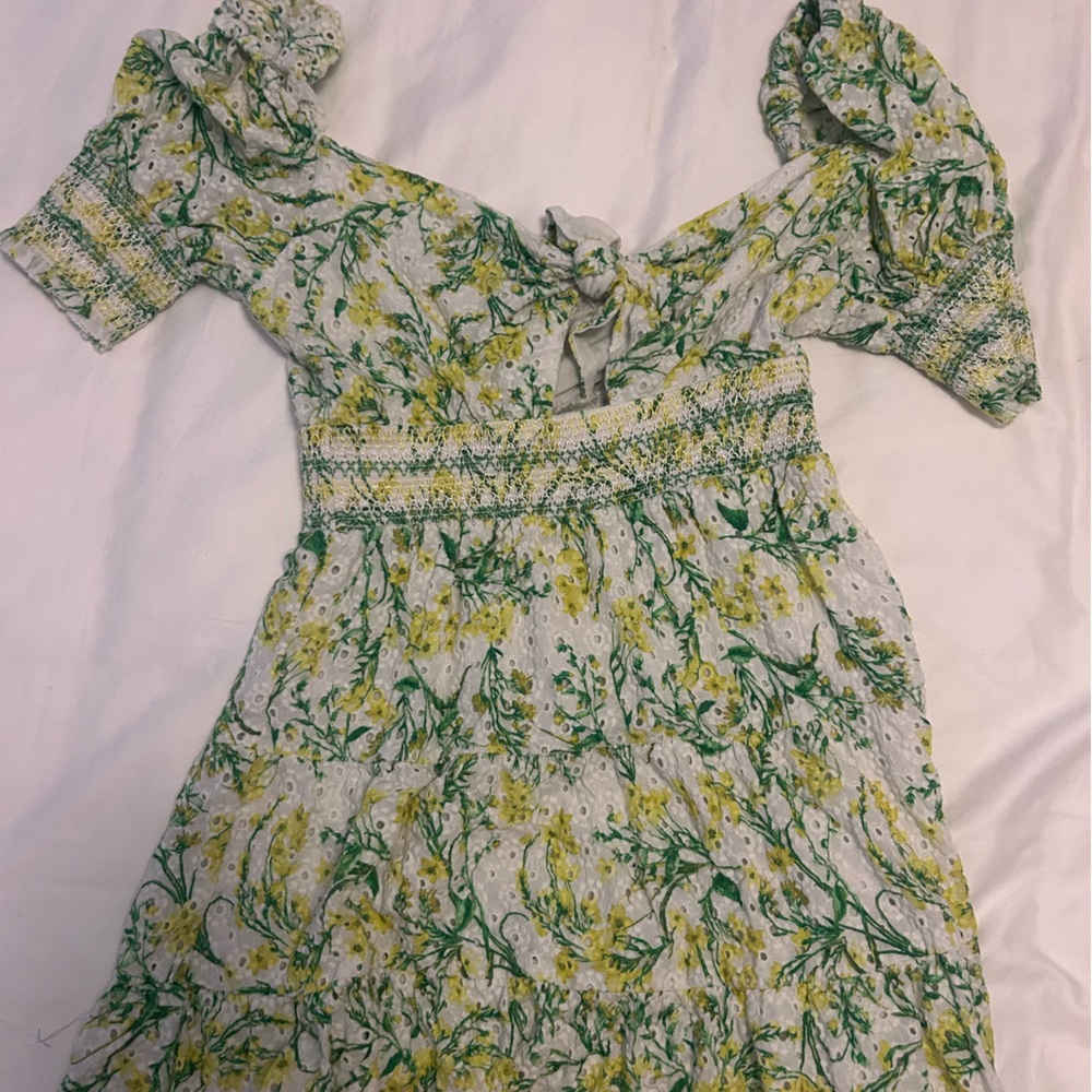 Alice + Olivia White and Green Dress